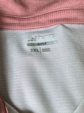 bcg Pink & White Golf Performance Shirt